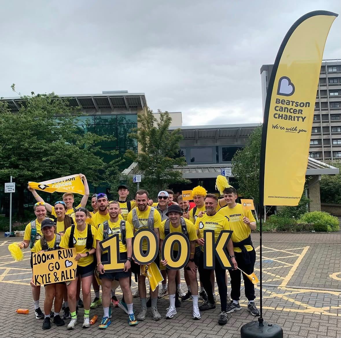 Team photo before the 100km run for Beatson Cancer Charity